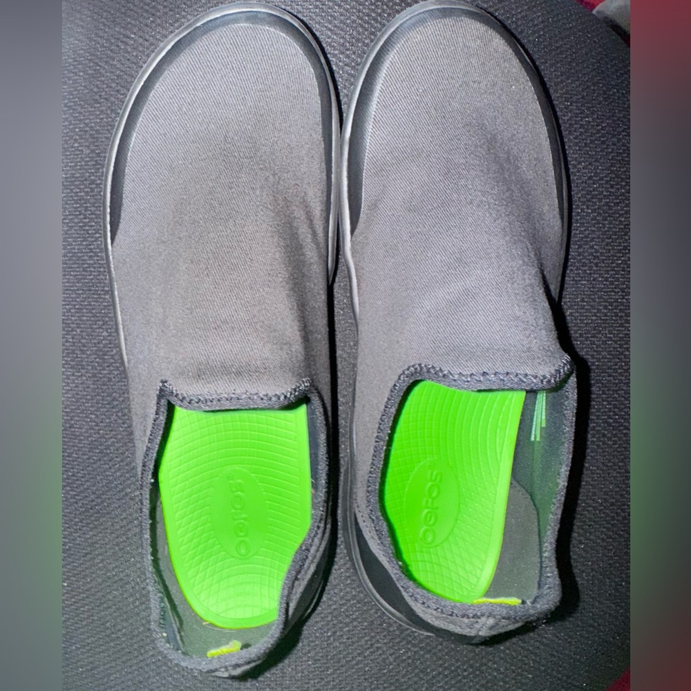 Black OOFOS OOMG EEZEE
LOW SHOE WOMEN'S Slip-On Shoes W11 Excellent Condition